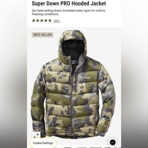 Men’s KUIU Super Down PRO Hooded Jacket (Verde, XL)